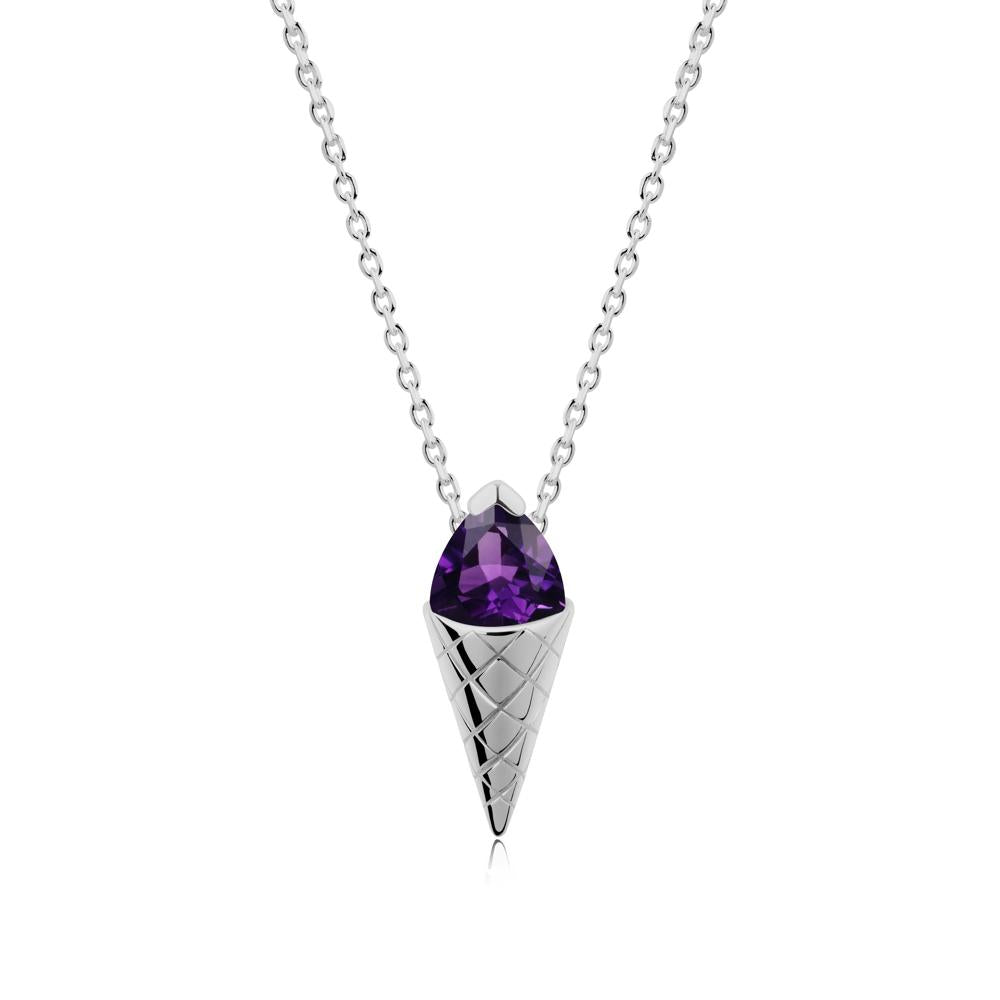 Ice Cream Inspired Amethyst Pendant - LUO Jewelry #metal_platinum