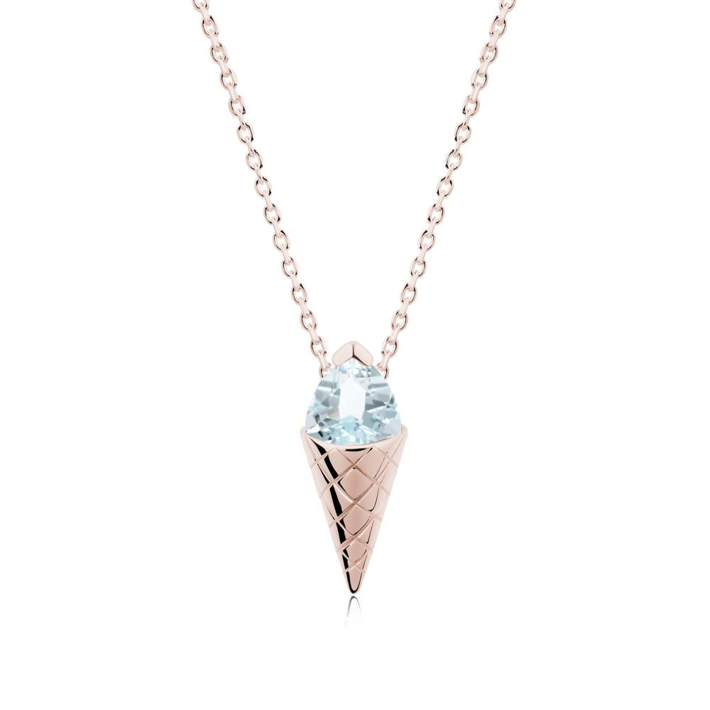 Ice Cream Inspired Aquamarine Pendant - LUO Jewelry #metal_14k rose gold