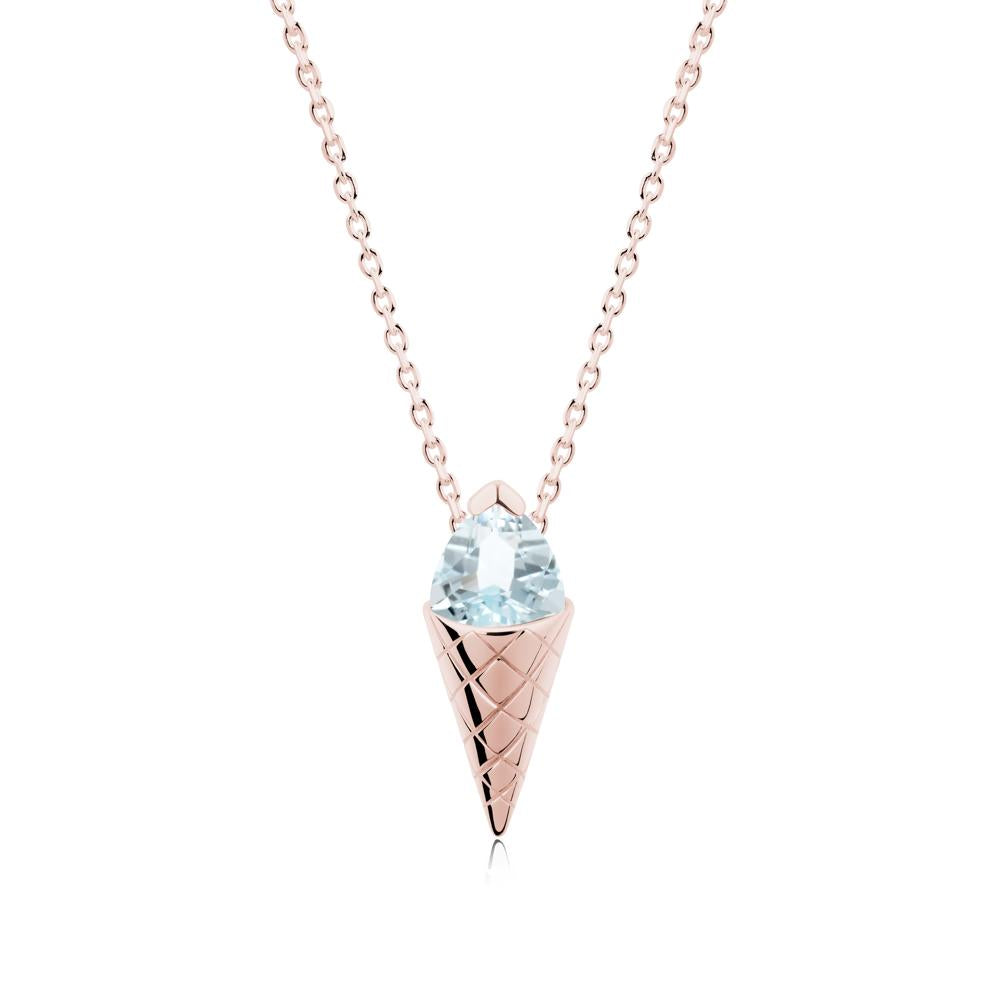 Ice Cream Inspired Aquamarine Pendant - LUO Jewelry #metal_18k rose gold