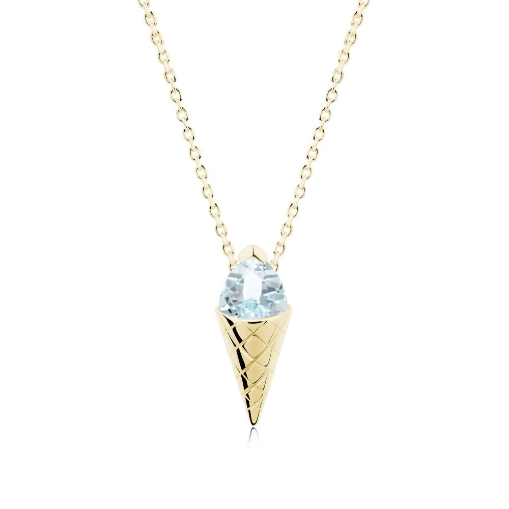Ice Cream Inspired Aquamarine Pendant - LUO Jewelry #metal_18k yellow gold