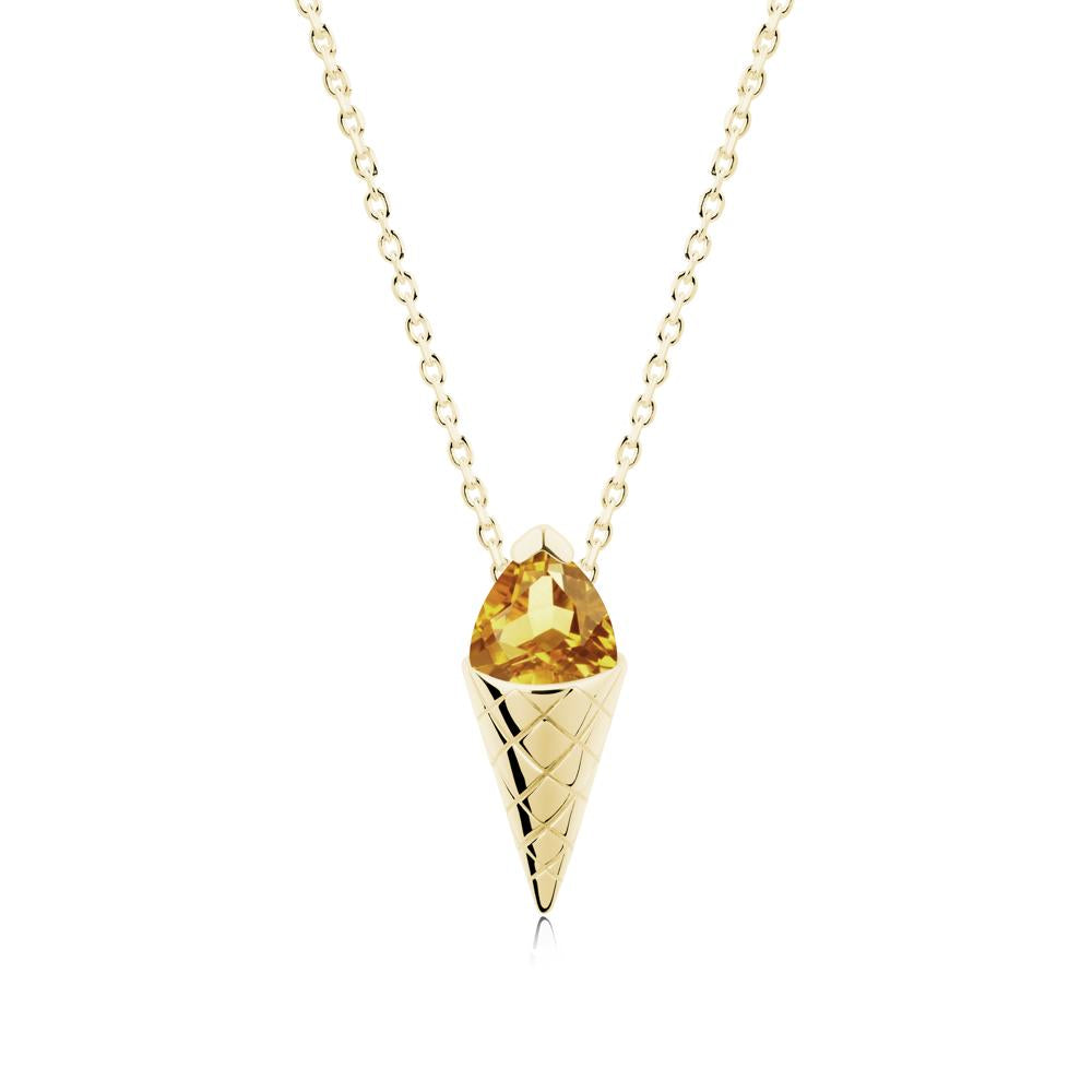 Ice Cream Inspired Citrine Pendant - LUO Jewelry #metal_18k yellow gold