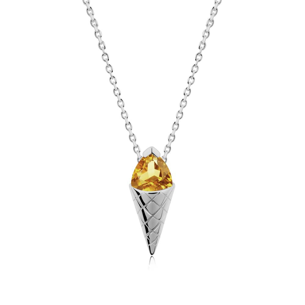 Ice Cream Inspired Citrine Pendant - LUO Jewelry #metal_platinum