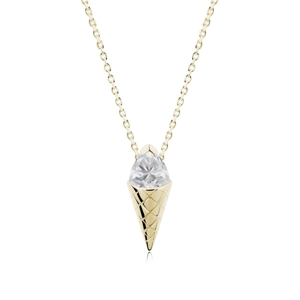 Ice Cream Inspired Cubic Zirconia Pendant - LUO Jewelry #metal_14k yellow gold