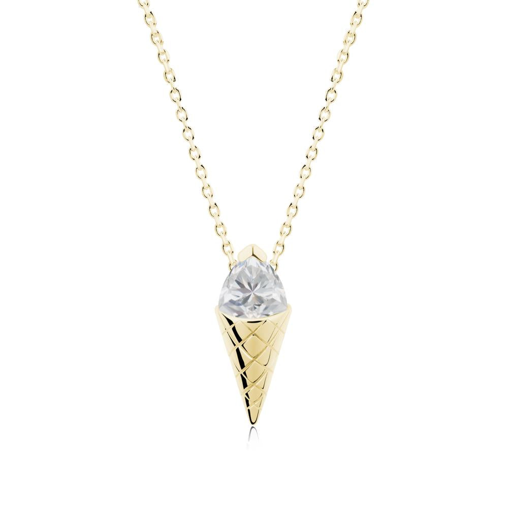 Ice Cream Inspired Cubic Zirconia Pendant - LUO Jewelry #metal_18k yellow gold