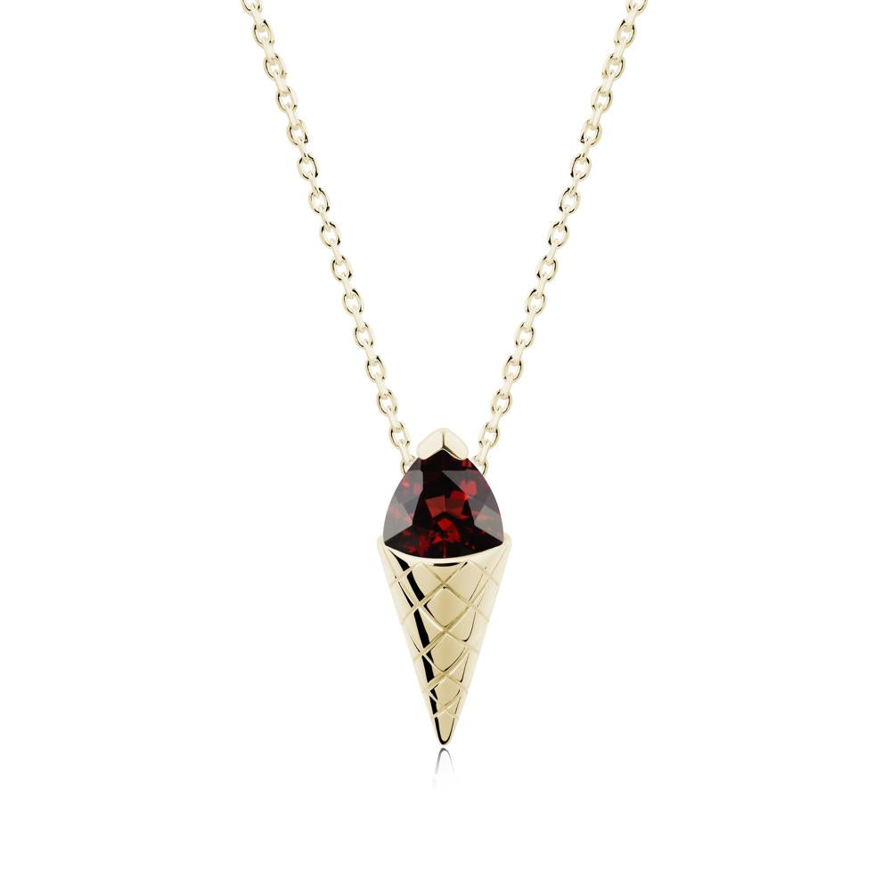 Ice Cream Inspired Garnet Pendant - LUO Jewelry #metal_14k yellow gold