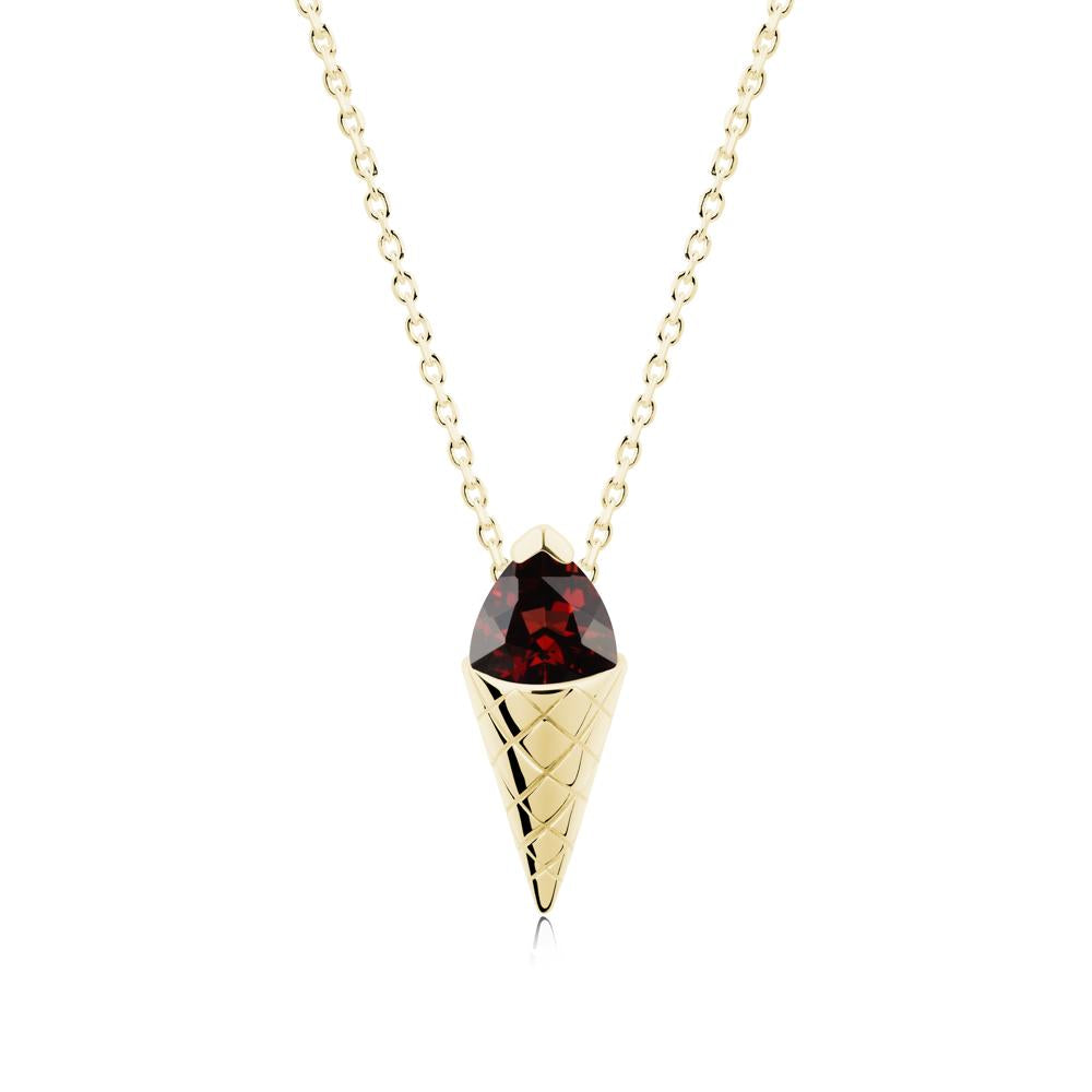 Ice Cream Inspired Garnet Pendant - LUO Jewelry #metal_18k yellow gold
