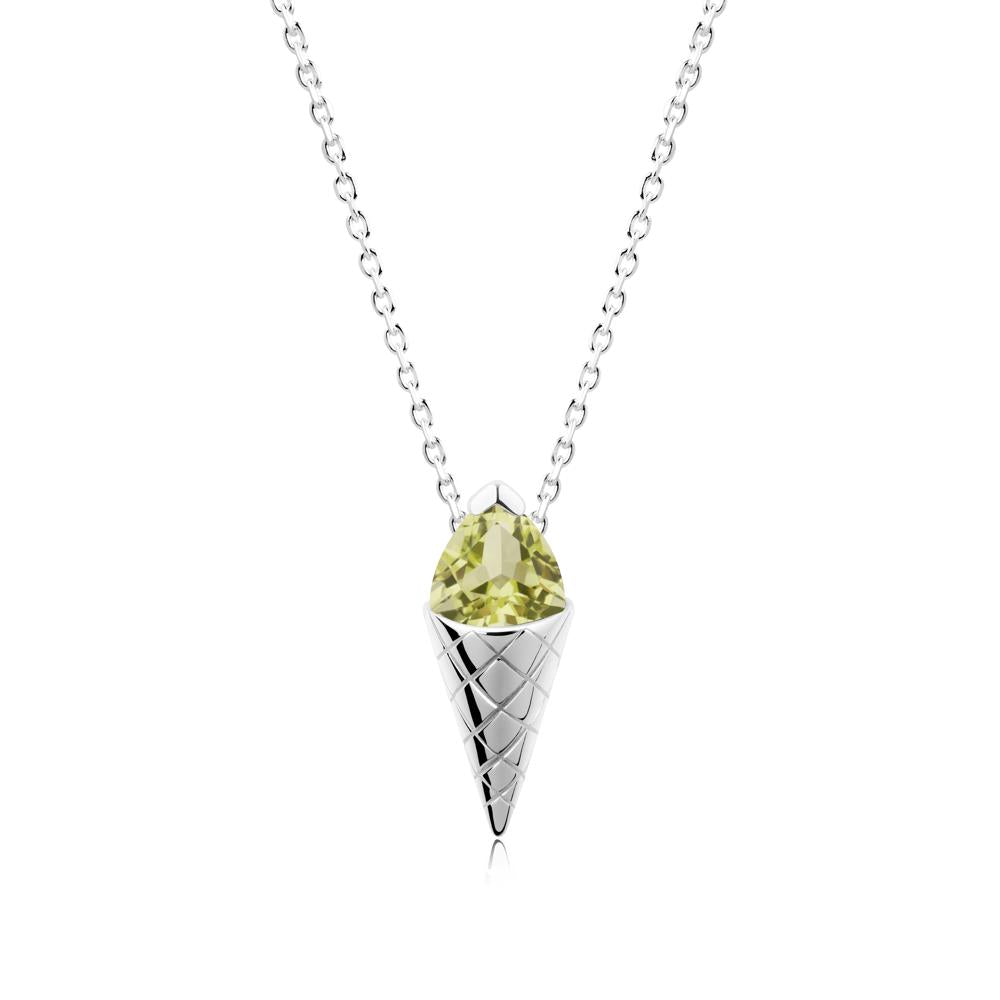 Ice Cream Inspired Lemon Quartz Pendant - LUO Jewelry #metal_14k white gold