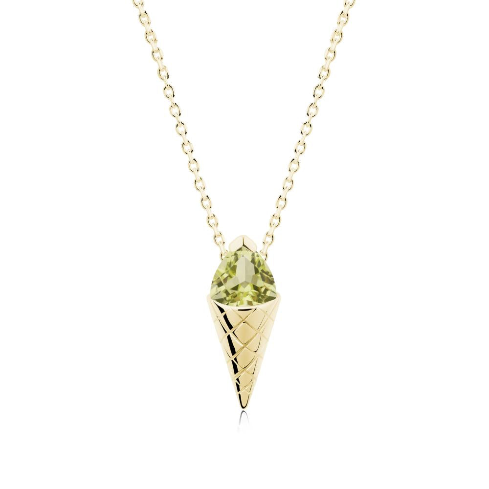 Ice Cream Inspired Lemon Quartz Pendant - LUO Jewelry #metal_18k yellow gold