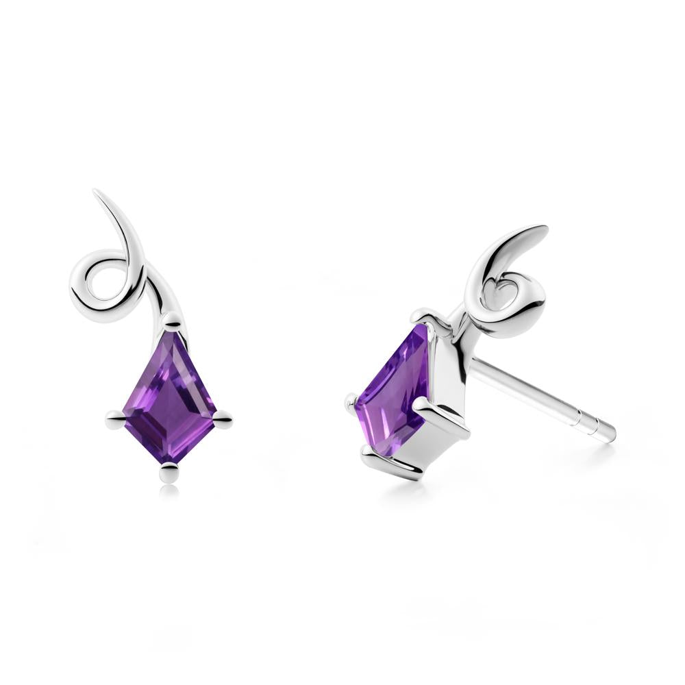 Kite-Cut Amethyst Earrings - LUO Jewelry #metal_sterling silver