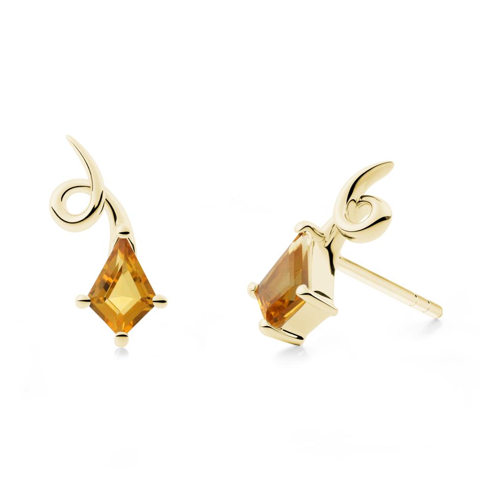 Kite-Cut Citrine Earrings - LUO Jewelry #metal_18k yellow gold