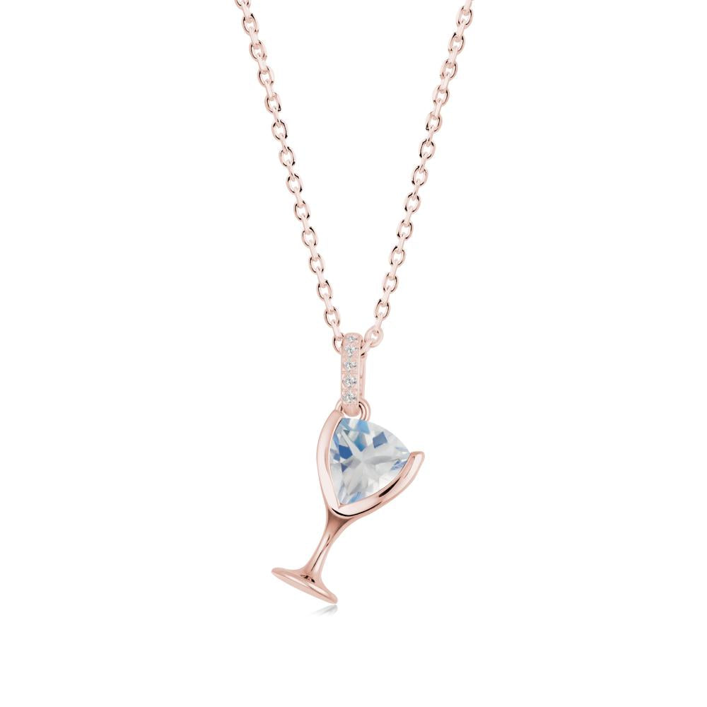 Wine Glass Inspired Moonstone Pendant - LUO Jewelry #metal_18k rose gold