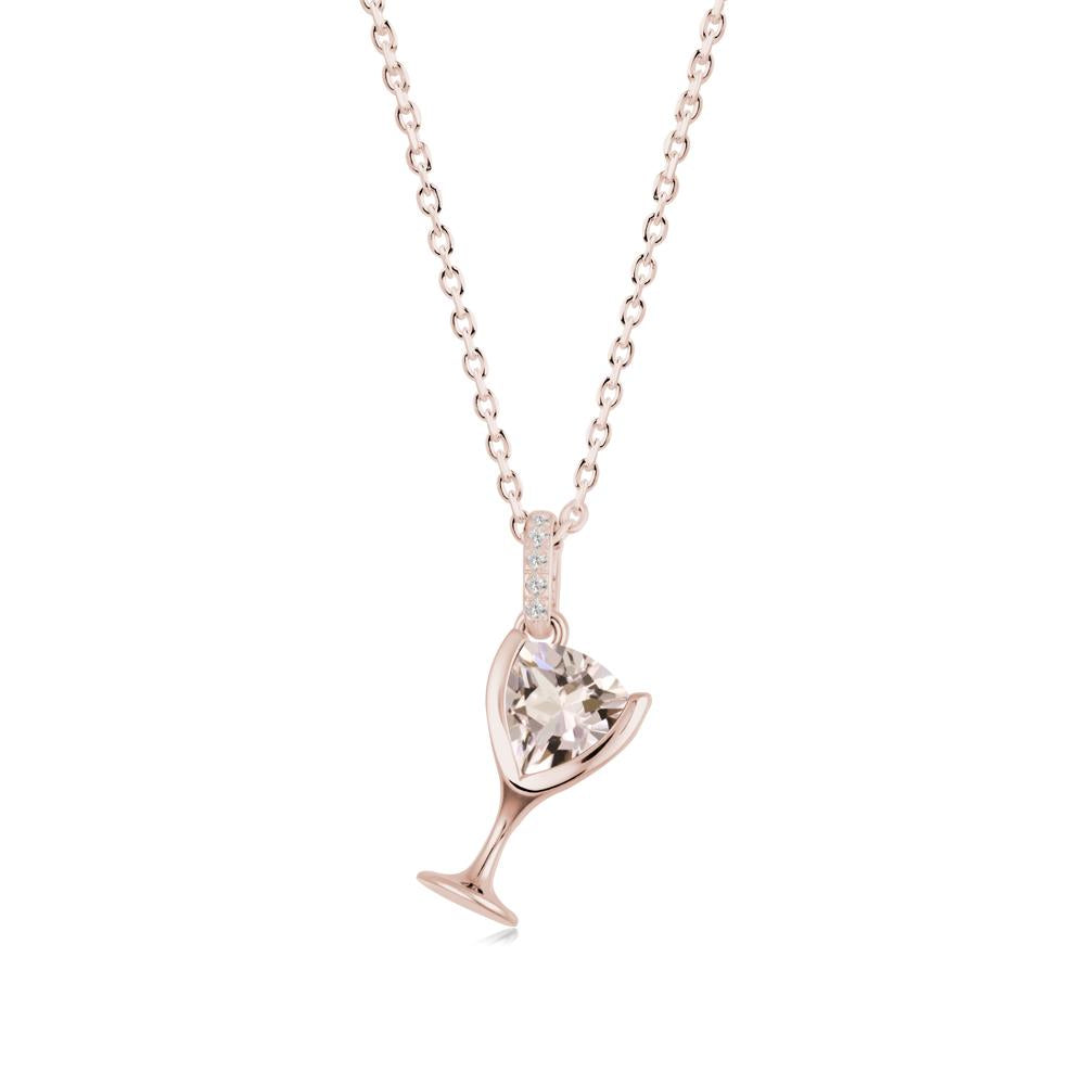 Wine Glass Inspired Morganite Pendant - LUO Jewelry #metal_14k rose gold