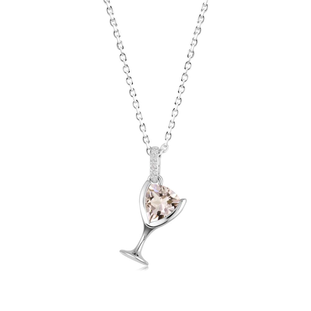 Wine Glass Inspired Morganite Pendant - LUO Jewelry #metal_sterling silver