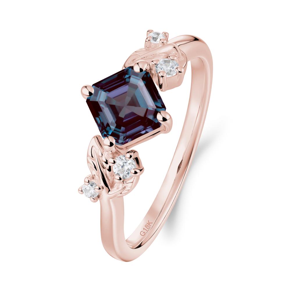 Nature Inspired Alexandrite Promise Ring - LUO Jewelry #metal_18k rose gold