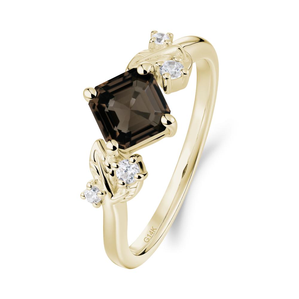 Nature Inspired Smoky Quartz Promise Ring - LUO Jewelry #metal_14k yellow gold