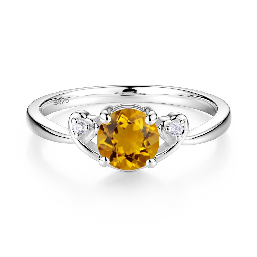 Twist Band Citrine Promise Ring - LUO Jewelry #metal_sterling silver