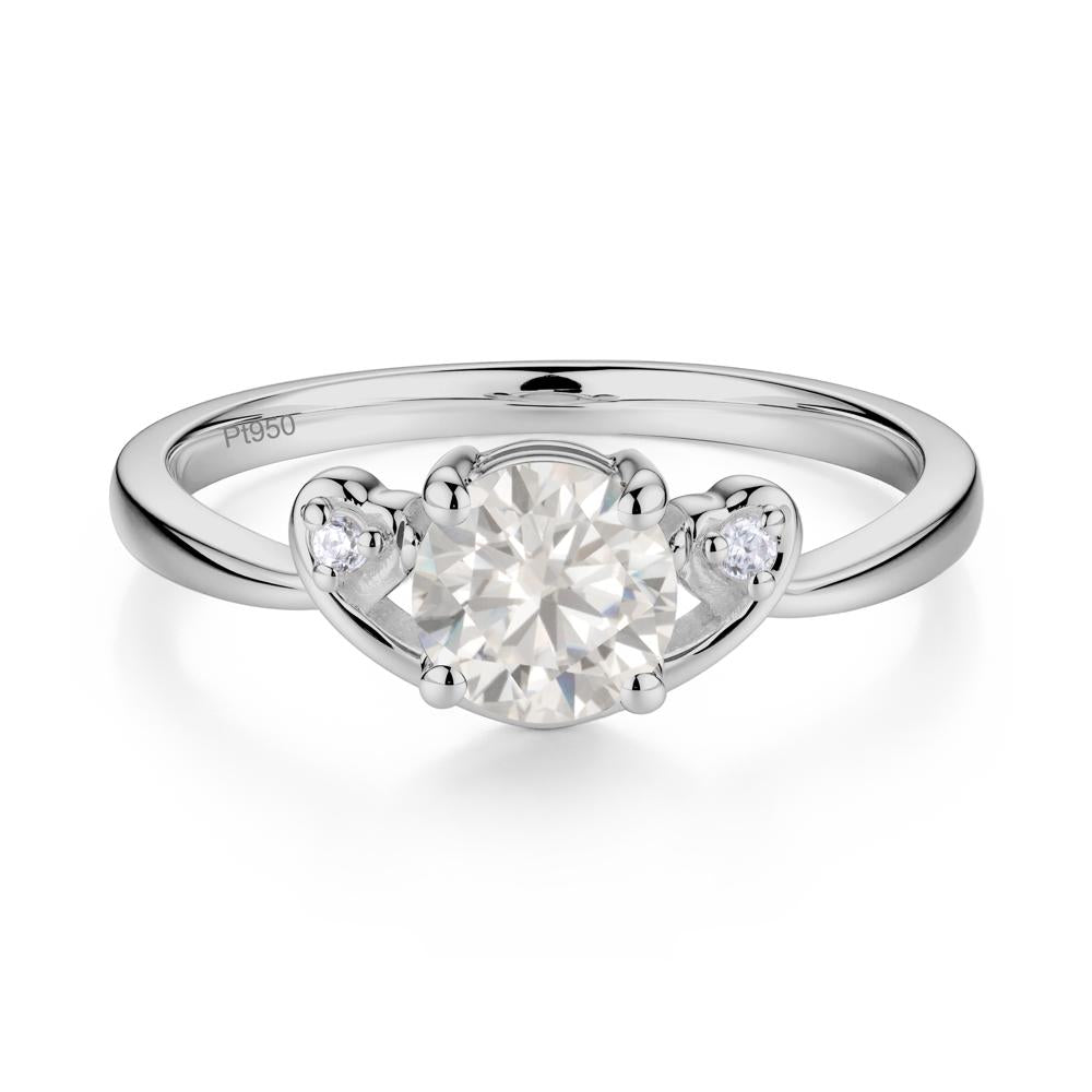 Twist Band Cubic Zirconia Promise Ring - LUO Jewelry #metal_platinum