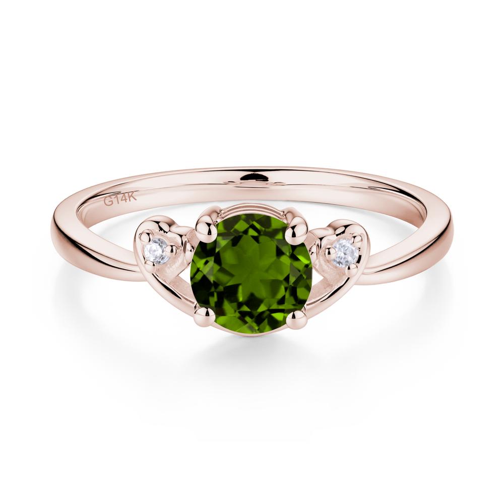 Twist Band Diopside Promise Ring - LUO Jewelry #metal_14k rose gold