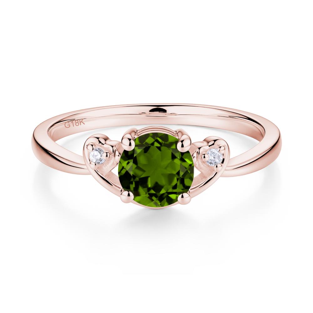 Twist Band Diopside Promise Ring - LUO Jewelry #metal_18k rose gold