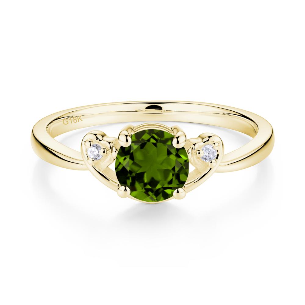 Twist Band Diopside Promise Ring - LUO Jewelry #metal_18k yellow gold