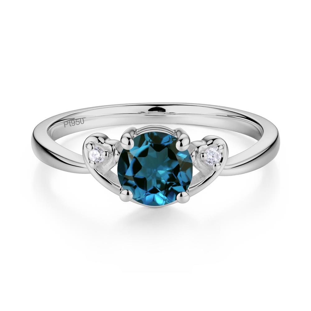 Twist Band London Blue Topaz Promise Ring - LUO Jewelry #metal_platinum
