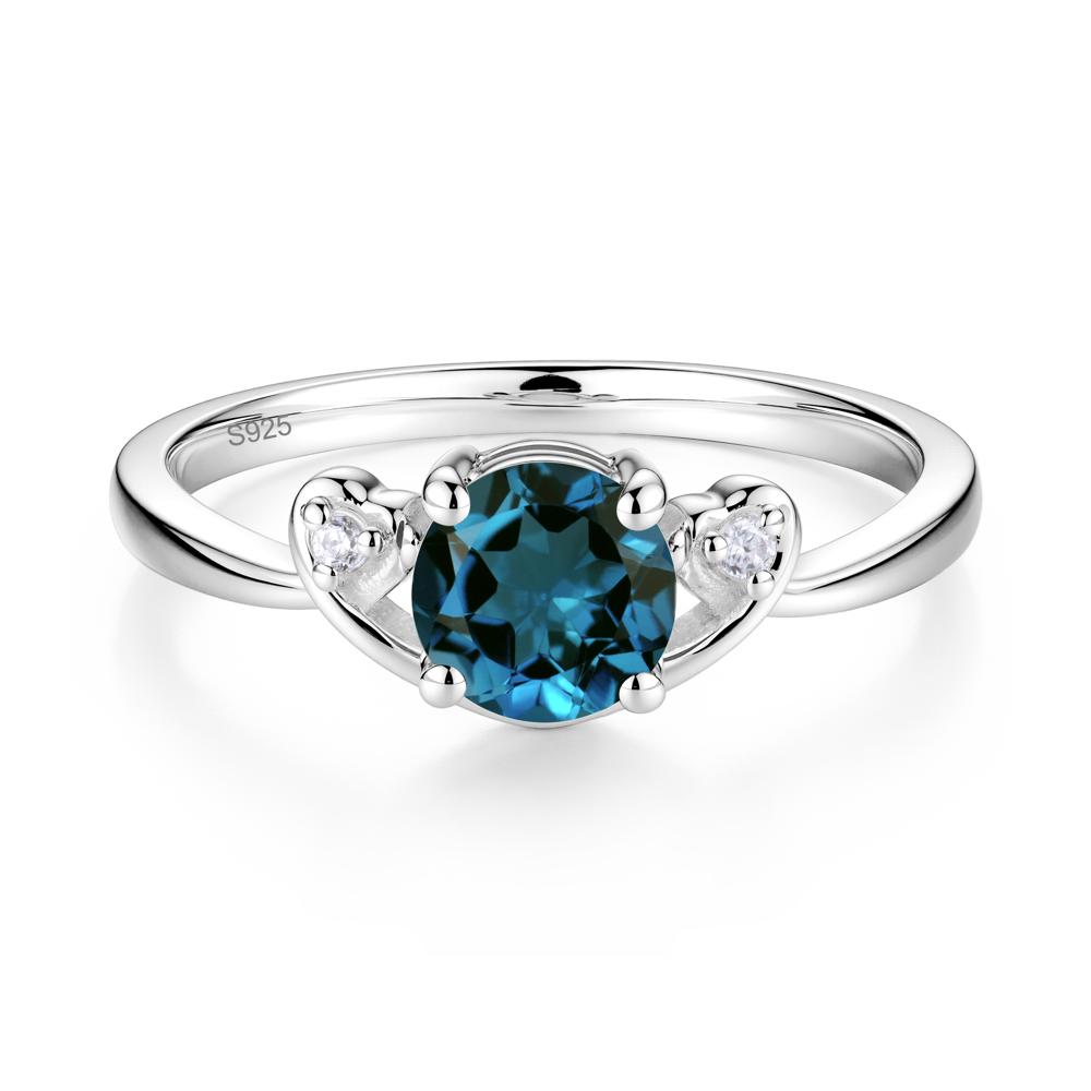 Twist Band London Blue Topaz Promise Ring - LUO Jewelry #metal_sterling silver