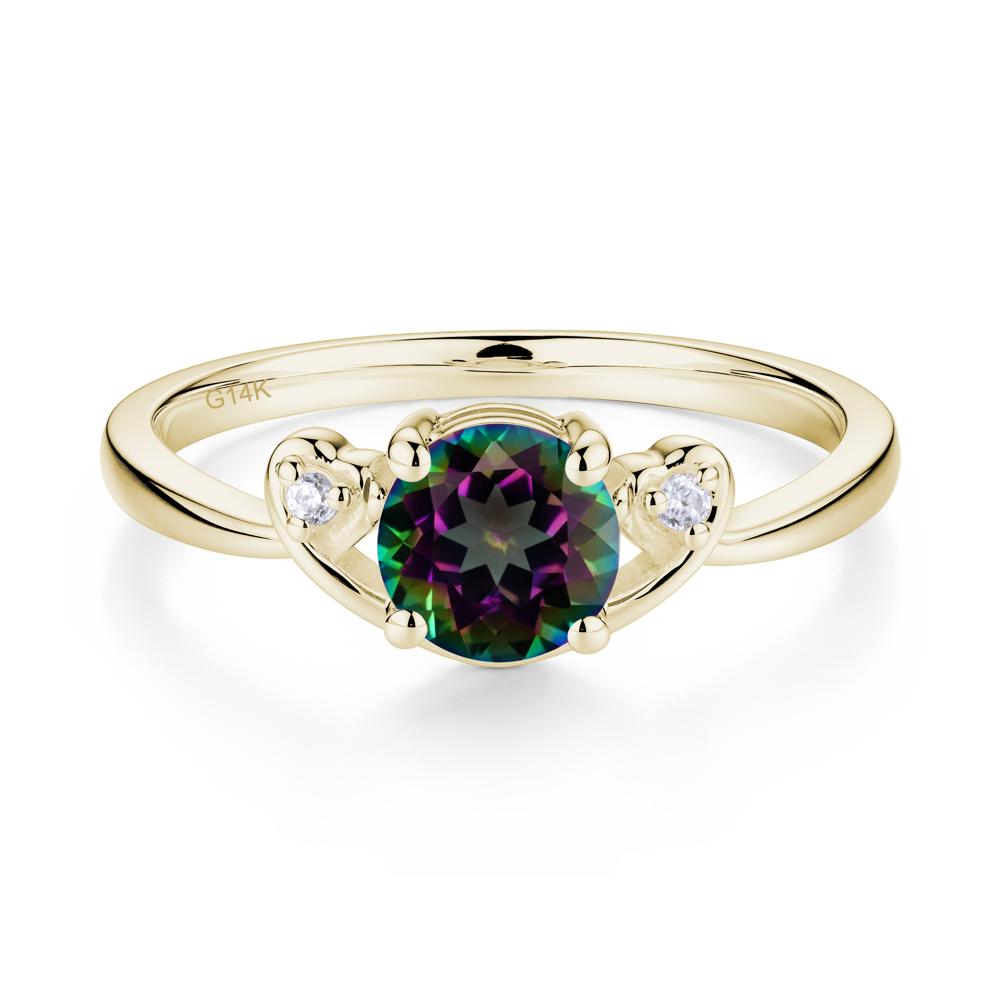 Twist Band Mystic Topaz Promise Ring - LUO Jewelry #metal_14k yellow gold