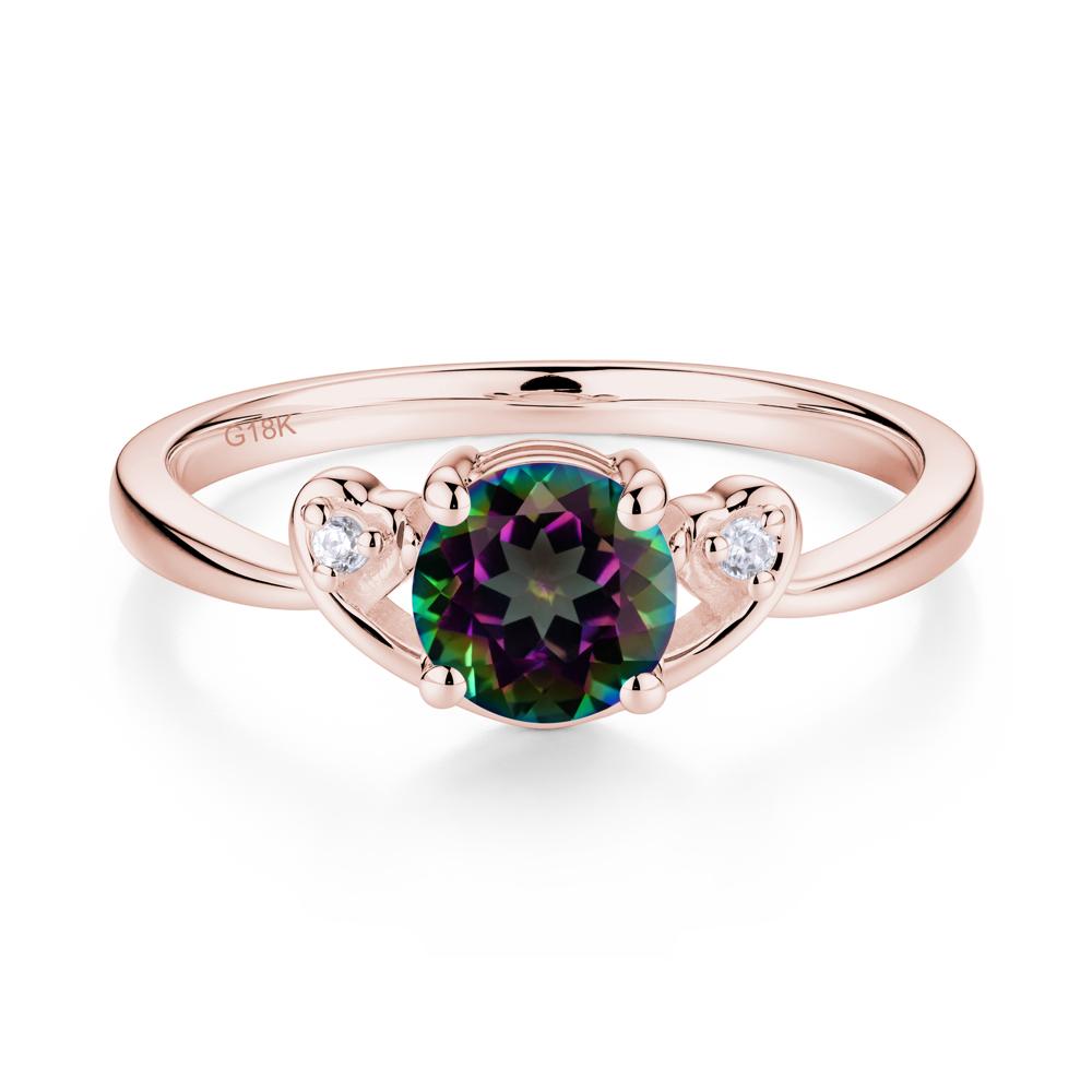 Twist Band Mystic Topaz Promise Ring - LUO Jewelry #metal_18k rose gold
