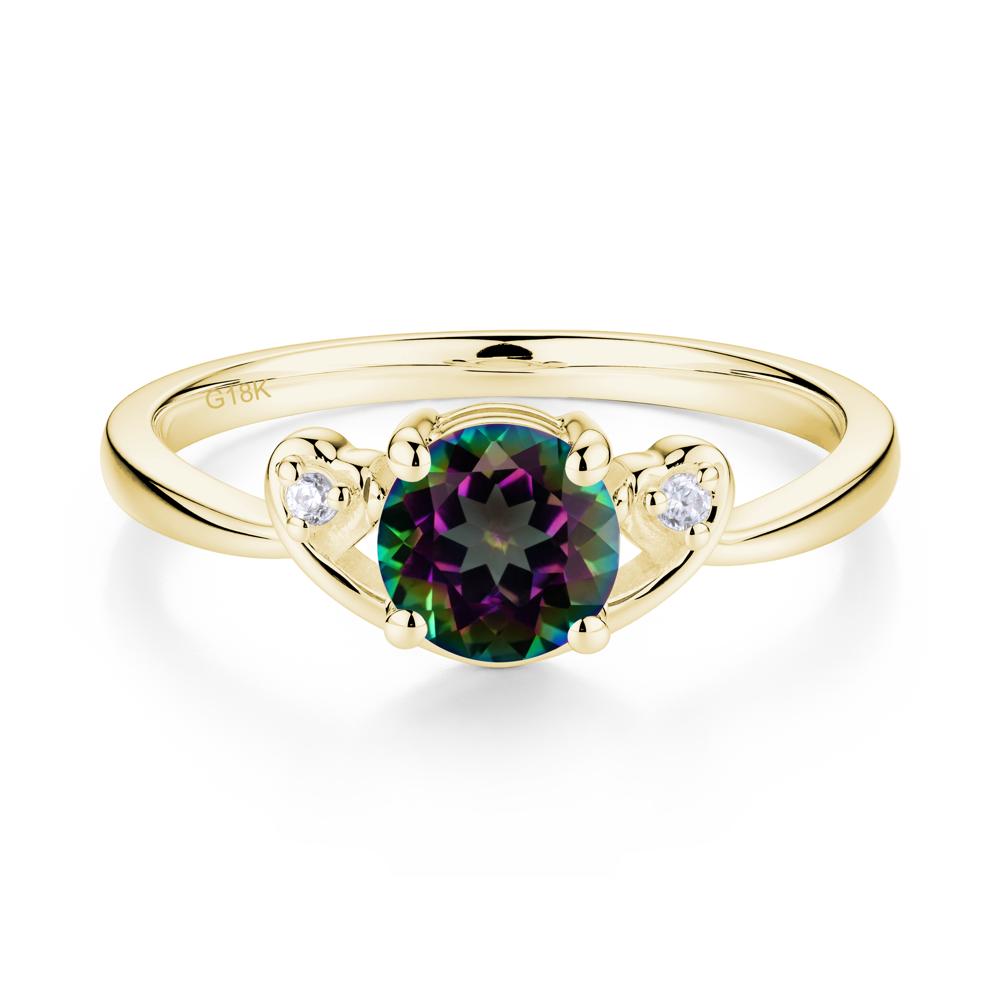 Twist Band Mystic Topaz Promise Ring - LUO Jewelry #metal_18k yellow gold