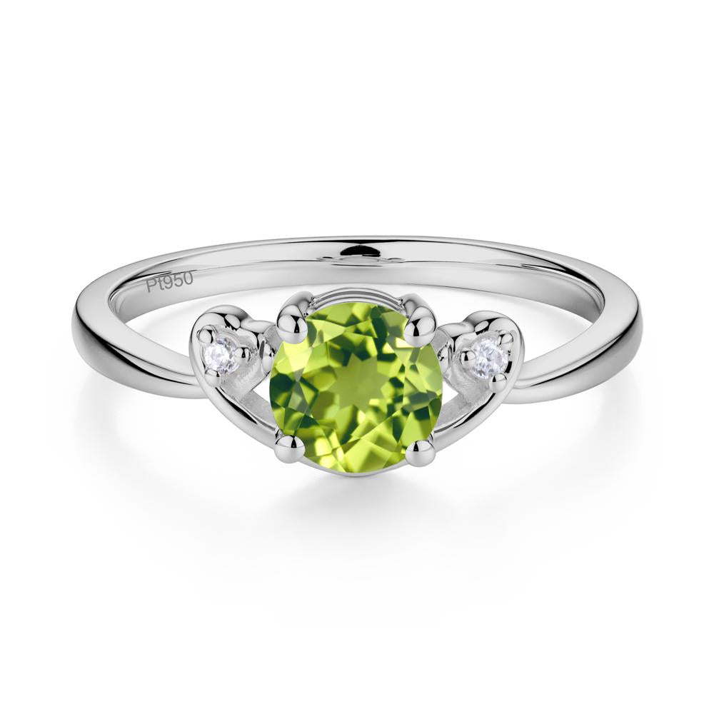 Twist Band Peridot Promise Ring - LUO Jewelry #metal_platinum