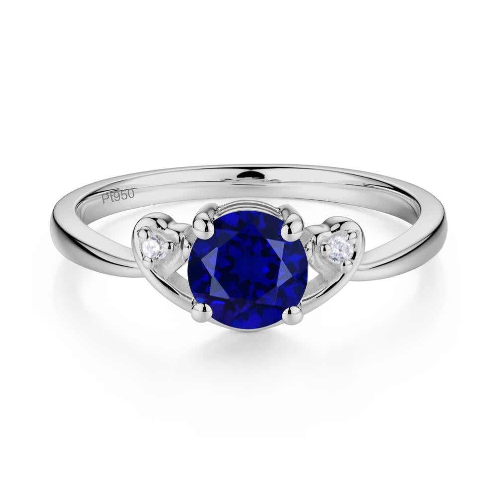 Twist Band Sapphire Promise Ring - LUO Jewelry #metal_platinum