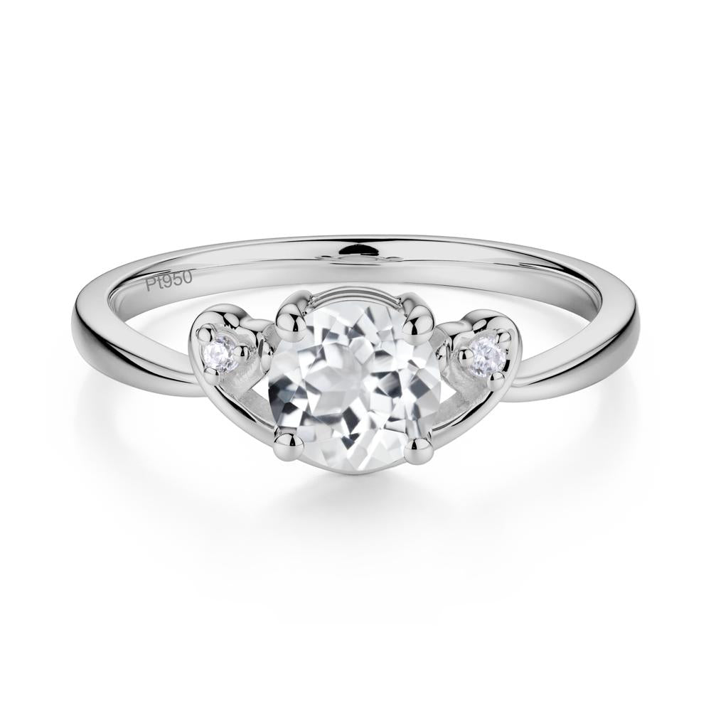 Twist Band White Topaz Promise Ring - LUO Jewelry #metal_platinum