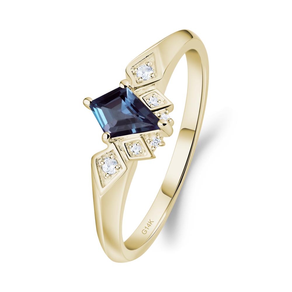 Kite-Cut Alexandrite Statement Ring - LUO Jewelry #metal_14k yellow gold