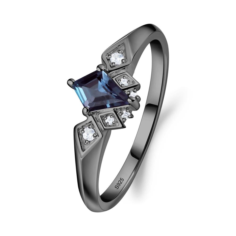Kite-Cut Alexandrite Statement Ring - LUO Jewelry #metal_black finish sterling silver
