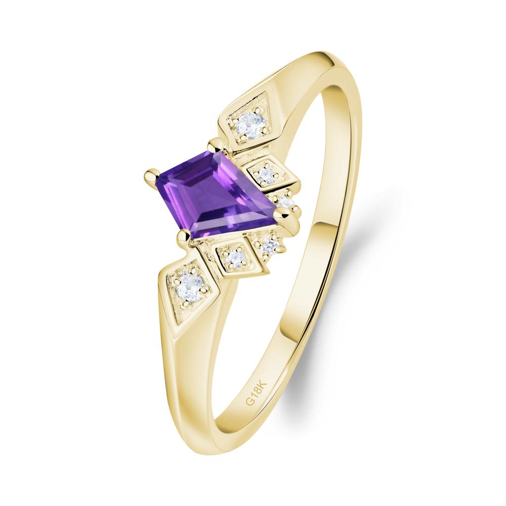 Kite-Cut Amethyst Statement Ring - LUO Jewelry #metal_18k yellow gold