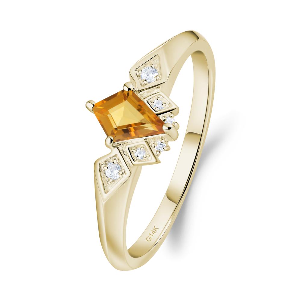 Kite-Cut Citrine Statement Ring - LUO Jewelry #metal_14k yellow gold