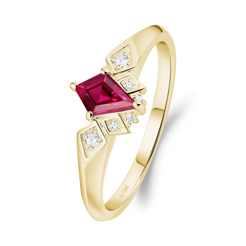 Kite-Cut Ruby Statement Ring - LUO Jewelry #metal_18k yellow gold