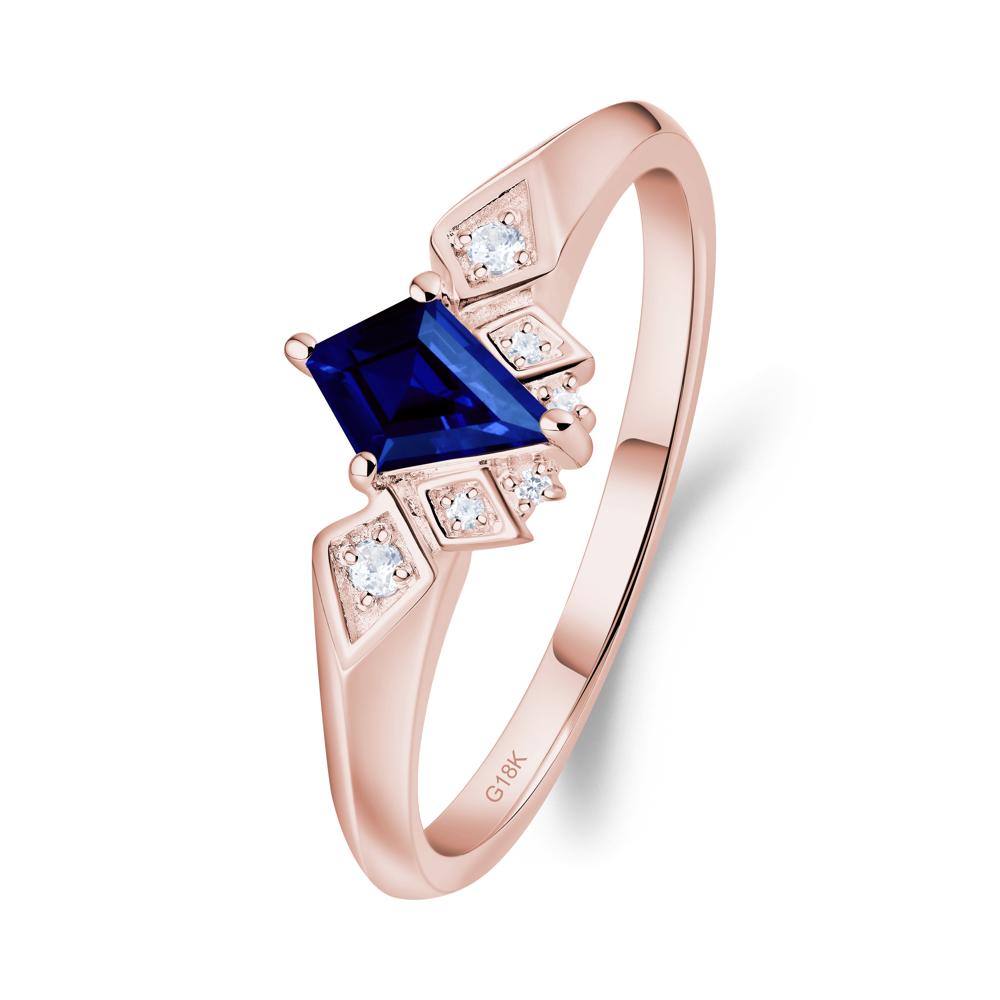 Kite-Cut Sapphire Statement Ring - LUO Jewelry #metal_18k rose gold