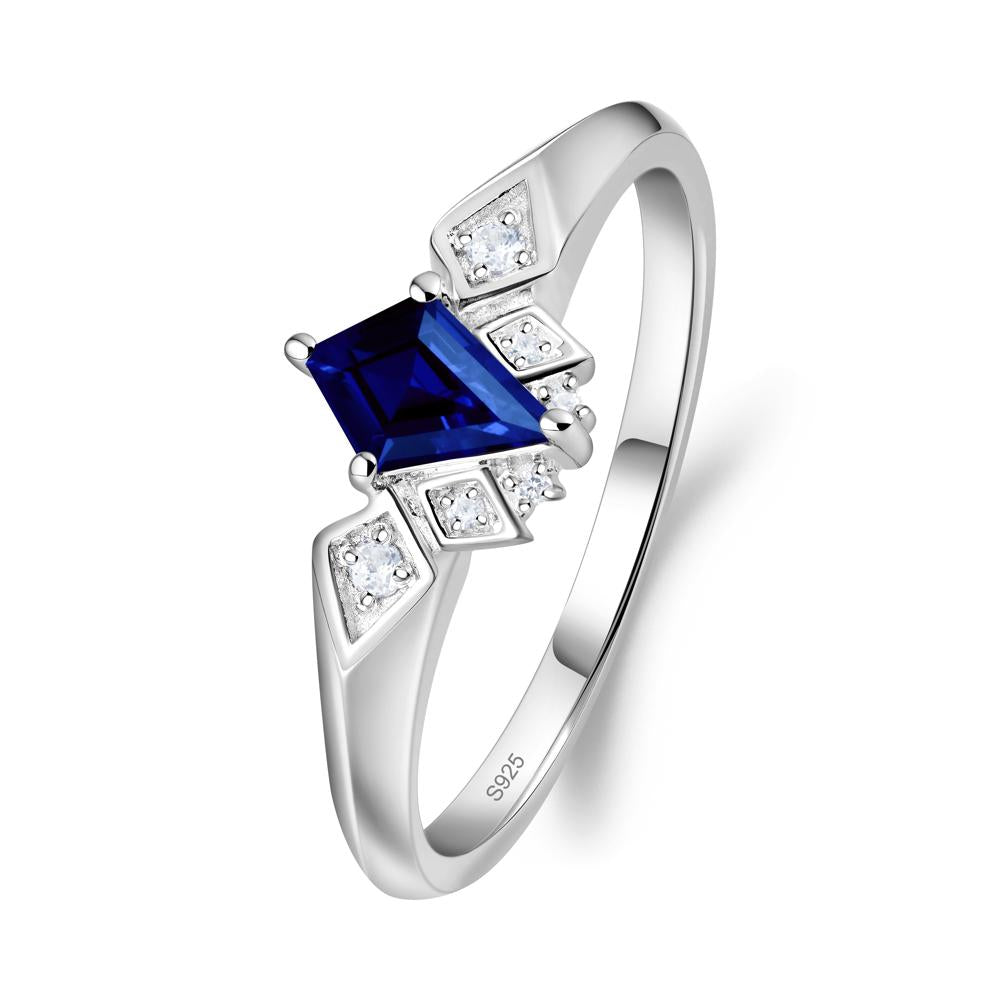 Kite-Cut Sapphire Statement Ring - LUO Jewelry #metal_sterling silver