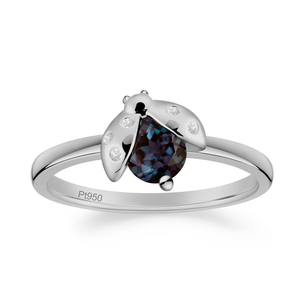 Ladybug Alexandrite Ring - LUO Jewelry #metal_platinum