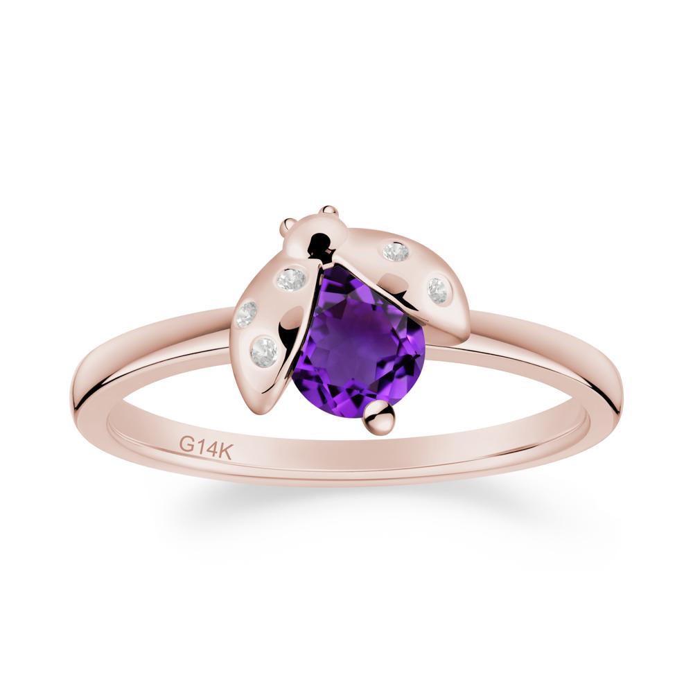 Ladybug Amethyst Ring - LUO Jewelry #metal_14k rose gold