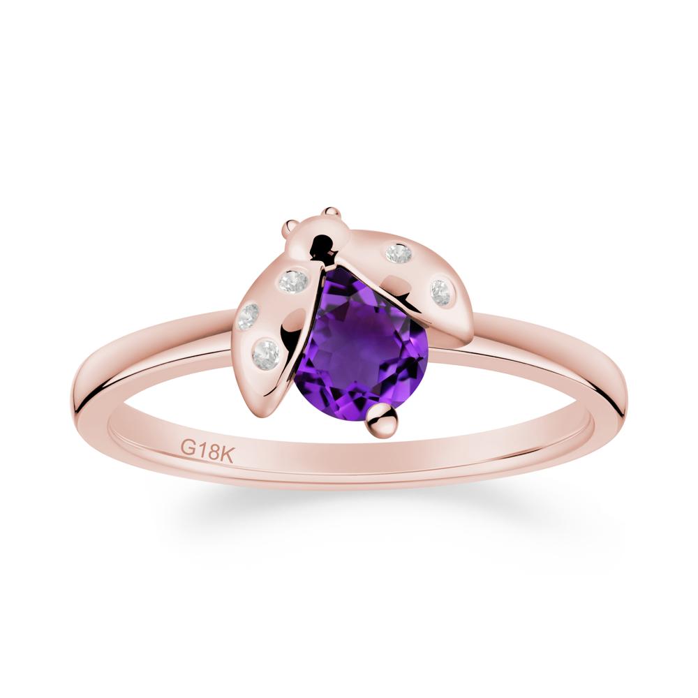 Ladybug Amethyst Ring - LUO Jewelry #metal_18k rose gold