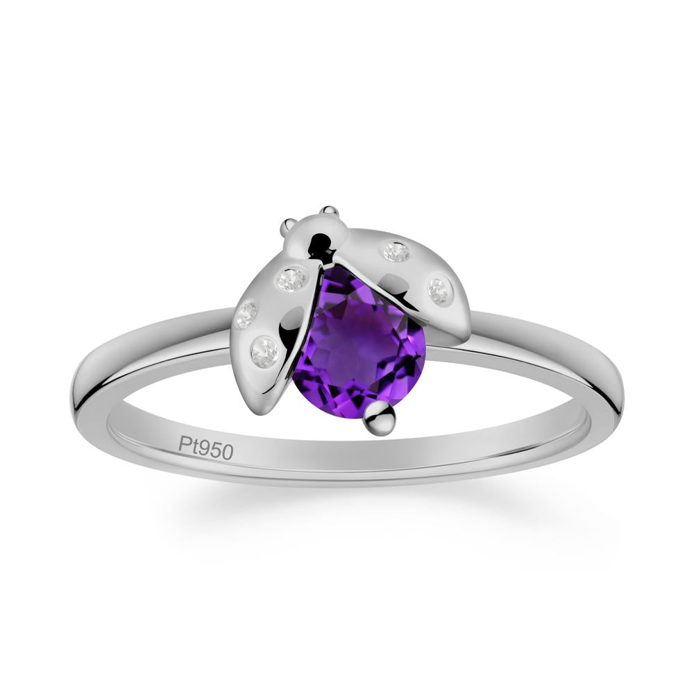 Ladybug Amethyst Ring - LUO Jewelry #metal_platinum