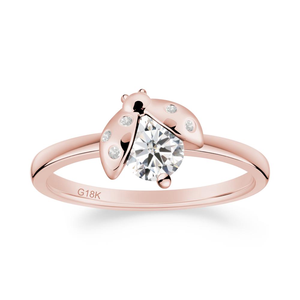 Moissanite Ladybug Ring - LUO Jewelry #metal_18k rose gold