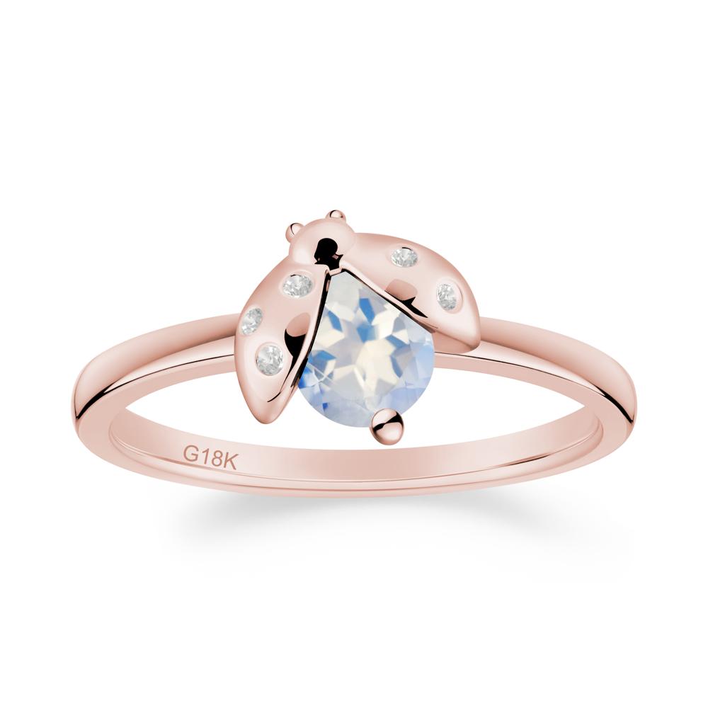 Moonstone Ladybug Ring - LUO Jewelry #metal_18k rose gold