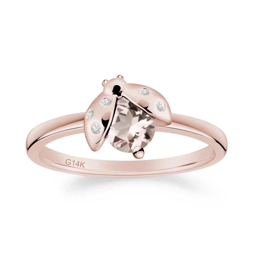 Ladybug Morganite Ring - LUO Jewelry #metal_14k rose gold