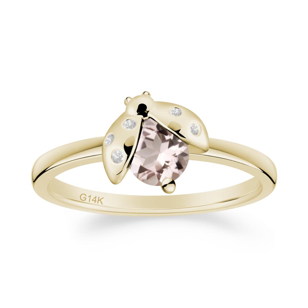 Ladybug Morganite Ring - LUO Jewelry #metal_14k yellow gold