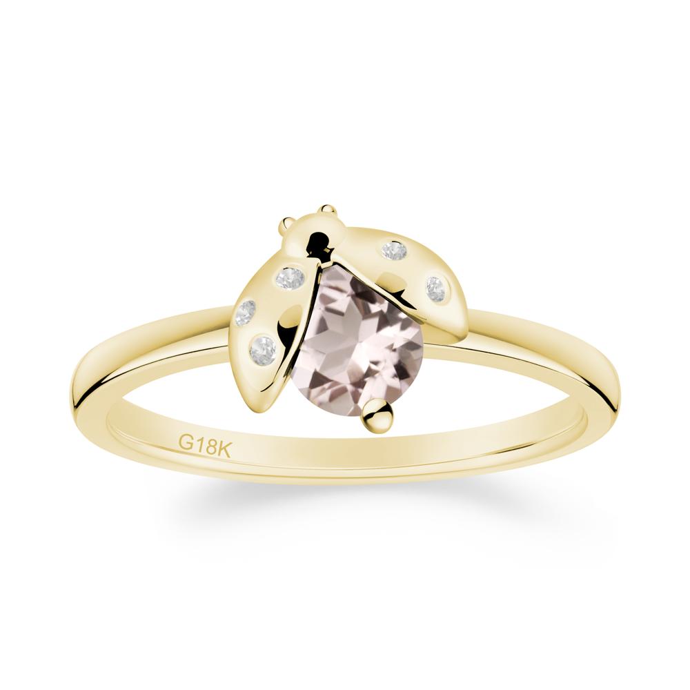 Ladybug Morganite Ring - LUO Jewelry #metal_18k yellow gold