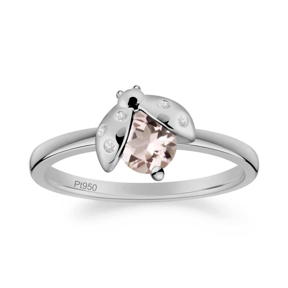 Ladybug Morganite Ring - LUO Jewelry #metal_platinum