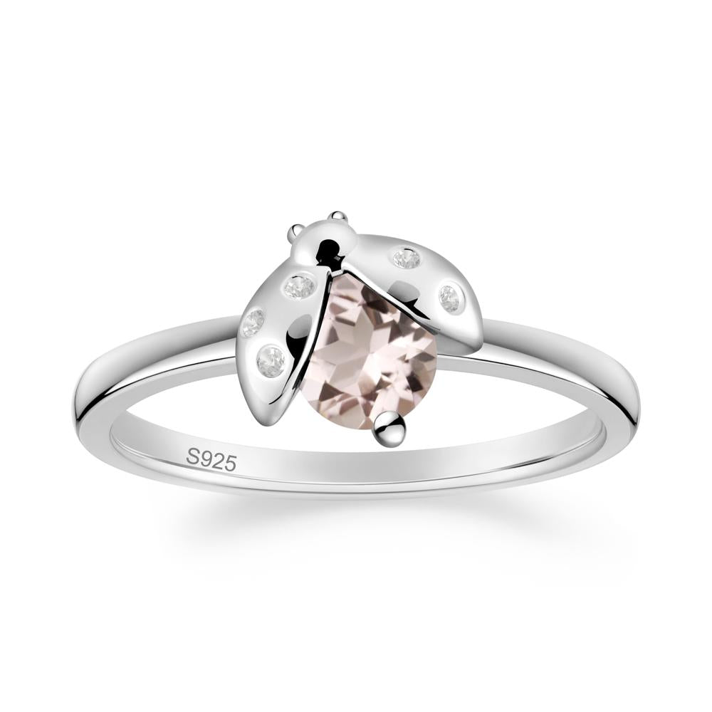 Ladybug Morganite Ring - LUO Jewelry #metal_sterling silver